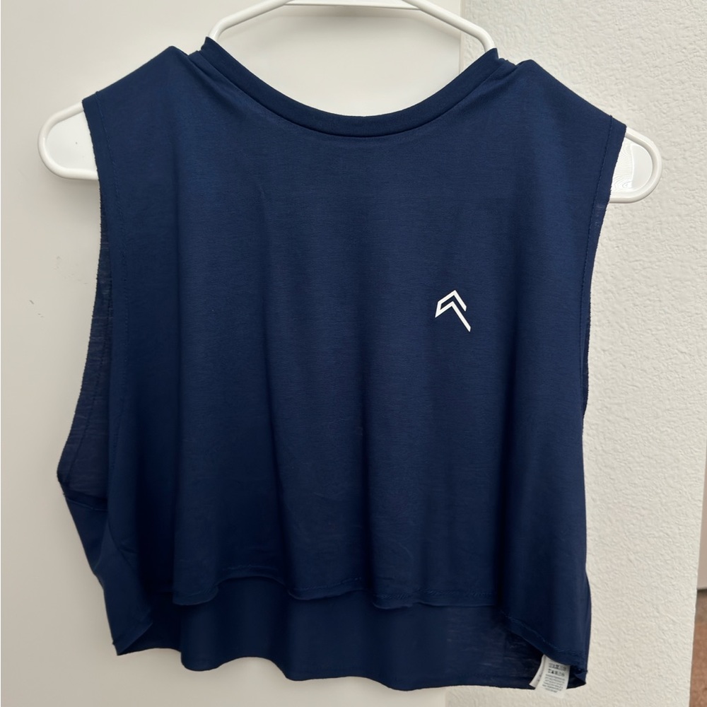 Oner Active Go To Muscle Crop Vest - Small - Midnight Blue